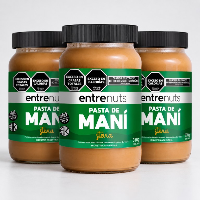 entrenuts Pasta de Mani Sabor Stevia 370 Grs — vista 3
