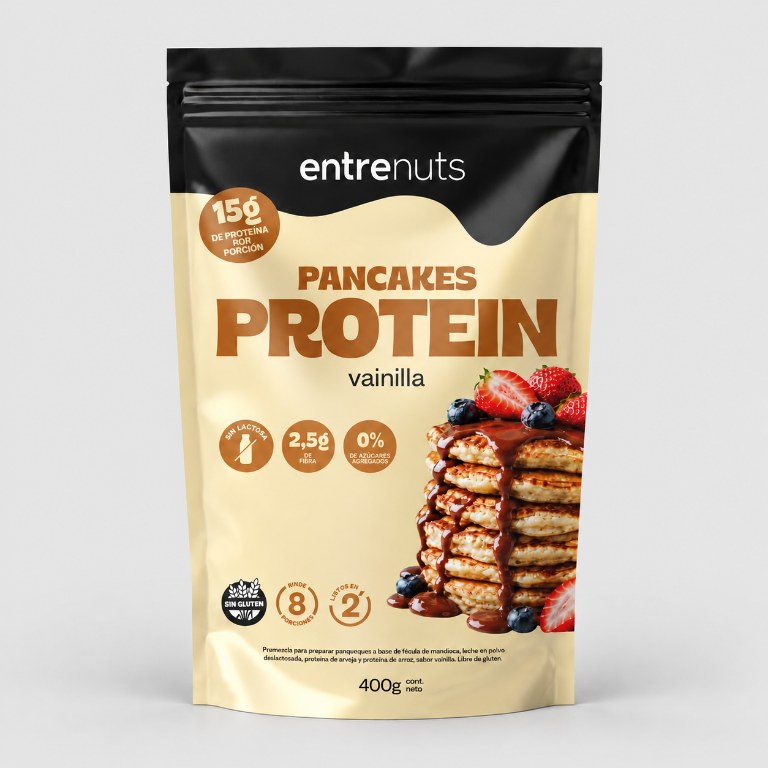 Pancake proteico Entrenuts sabor vainilla, 400 g
