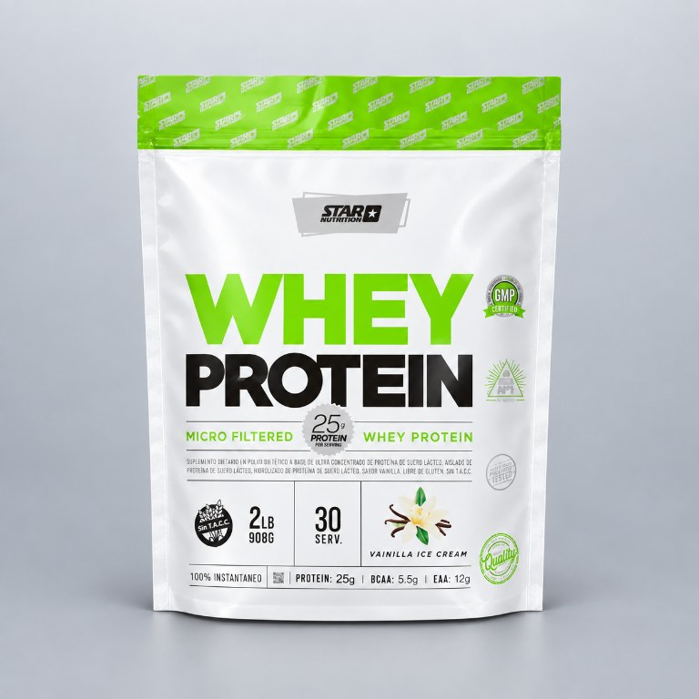 STAR NUTR WHEY PROTEIN VAINILLA X 2LB — vista 1