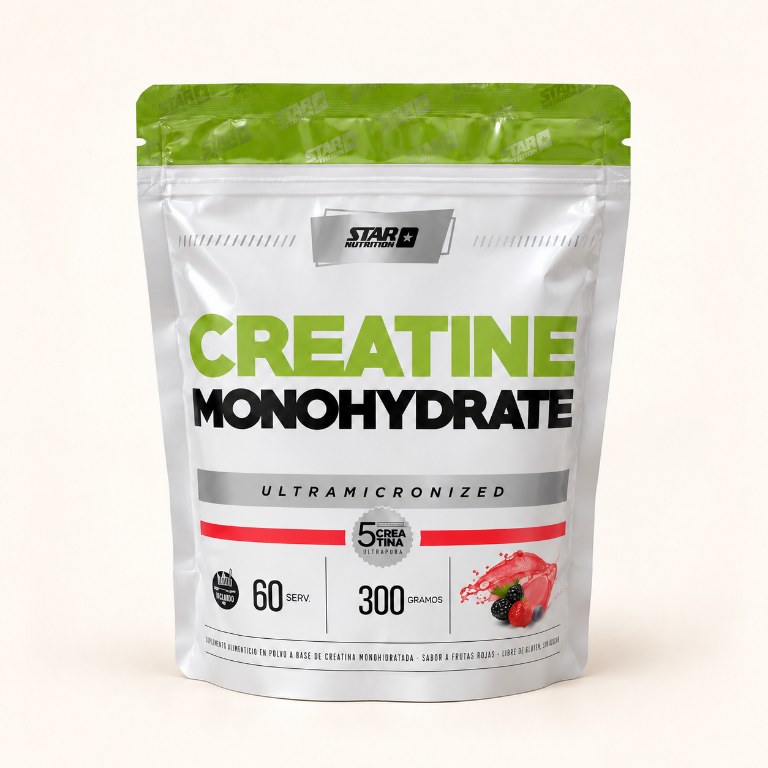 Doypack Star Nutrition creatina monohidrato sabor frutos rojos de 300 g