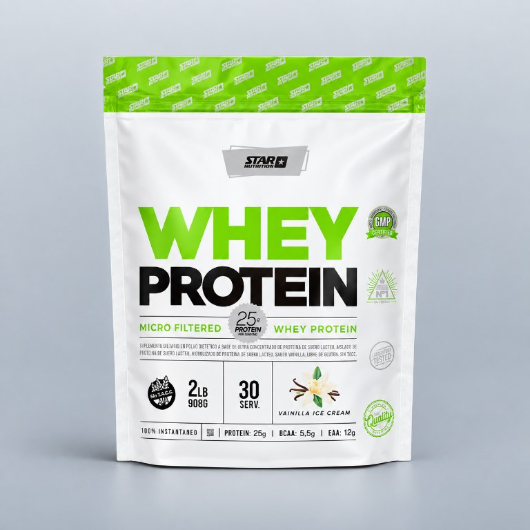 STAR NUTR WHEY PROTEIN VAINILLA X 2LB — vista 2