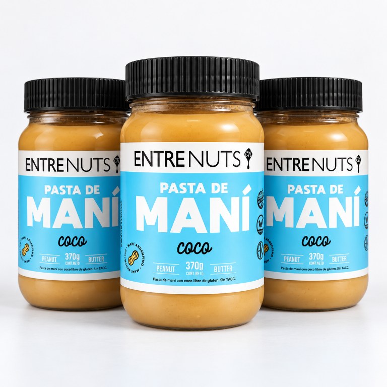 entrenuts Pasta de Mani Sabor Coco 370 Grs — vista 3