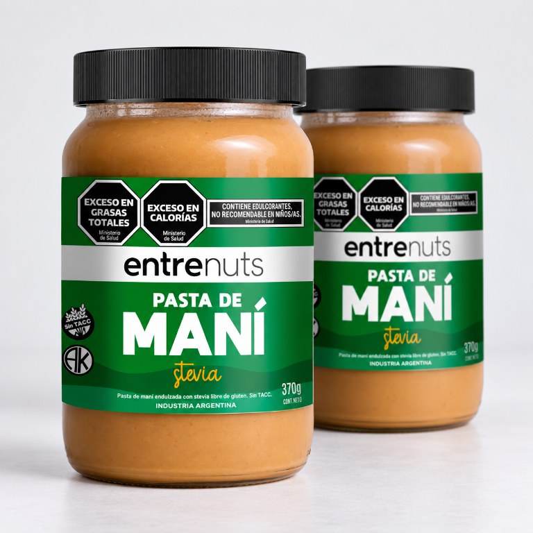 entrenuts Pasta de Mani Sabor Stevia 370 Grs — vista 2