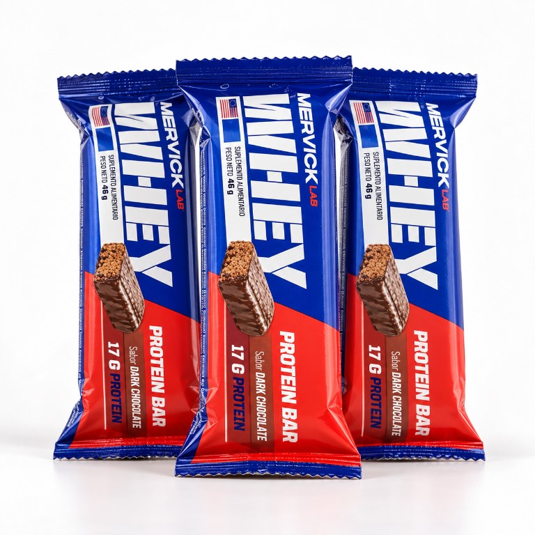 mervick WHEY PROTEIN BAR SABOR DARK CHOCOLATE 46 GRS 35% PROTEIN — vista 3