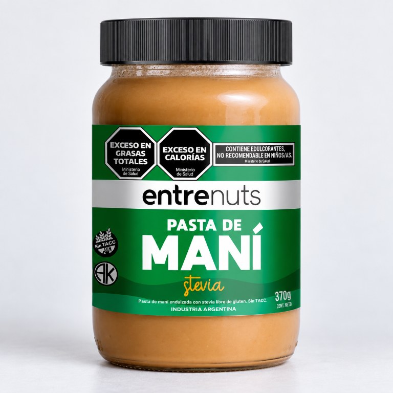 entrenuts Pasta de Mani Sabor Stevia 370 Grs — vista 1