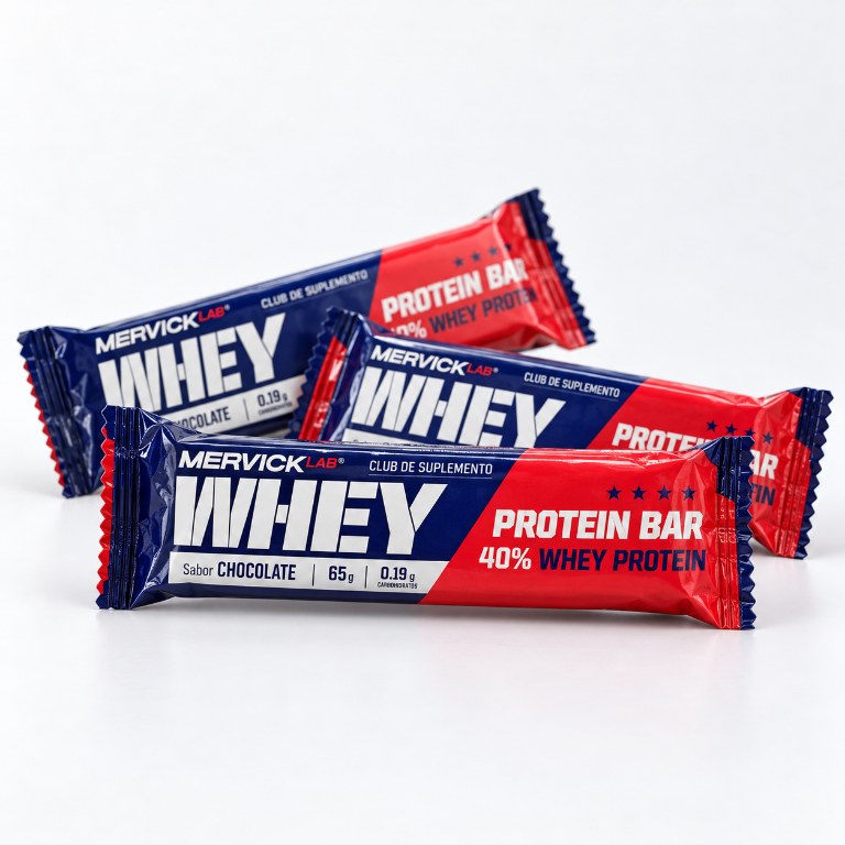 mervick WHEY PROTEIN BAR SABOR CHOCOLATE 65 GRS 40% WHEY PROTEIN x 12 — vista 3