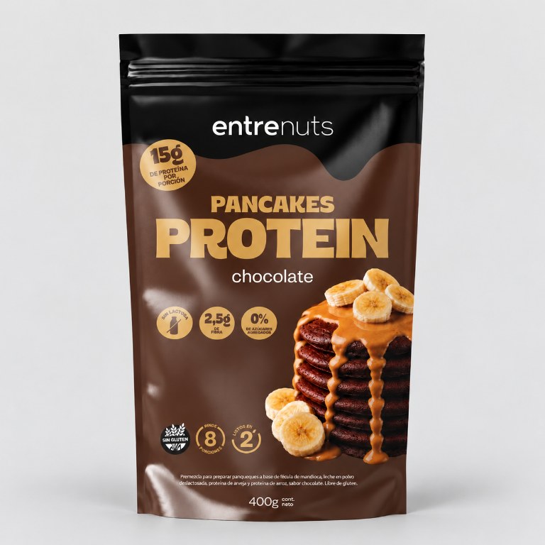 Pancake proteico Entrenuts sabor chocolate, 400 g