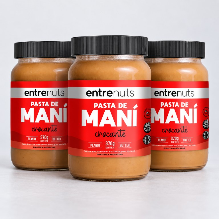 entrenuts Pasta de Mani Sabor Natural + Crocante 370 Grs — vista 3