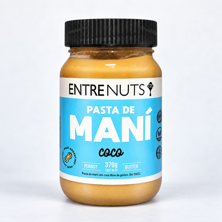 entrenuts Pasta de Mani Sabor Coco 370 Grs — vista 1